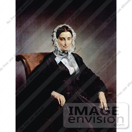 #18997 Photo of Teresa Borri Stampa Manzoni Sitting in a Chair, Wearing a Dress and Bonnet, by Francesco Hayez by JVPD