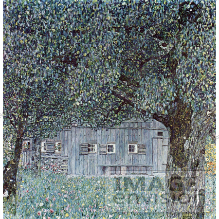 #19076 Photo of Oberosterreichisches Bauernhaus, Building Through Trees by Gustav Klimt by JVPD