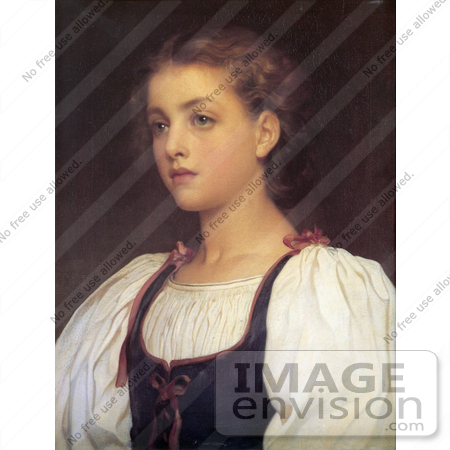 #19117 Photo of a Portrait of a Girl, Biondina by Frederic Lord Leighton by JVPD