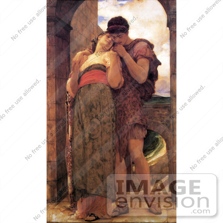 #19119 Photo of a Couple Embracing, Wedded by Frederic Lord Leighton by JVPD