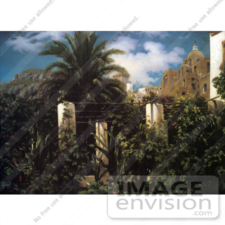 #19152 Photo of a Garden of an Inn, Capri, by Frederic Lord Leighton by JVPD
