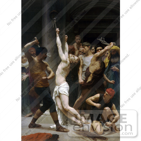#19315 Photo of the Flagellation of Our Lord Jesus Christ, by William-Adolphe Bouguereau by JVPD