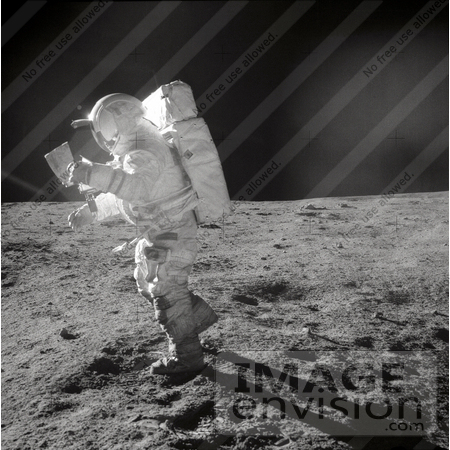 #19947 Stock Picture of Astronaut Edgar Dean Mitchell on the Moon by JVPD