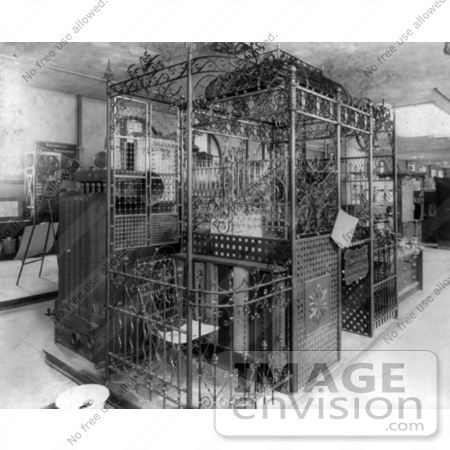 #20074 Stock Photography: Old Fashioned Elevator Car in 1896 by JVPD