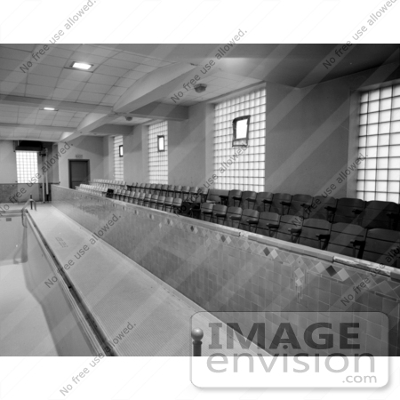#20081 Stock Photography: Seating and Balcony by the Inground Indoor Swimming Pool at the YWCA by JVPD