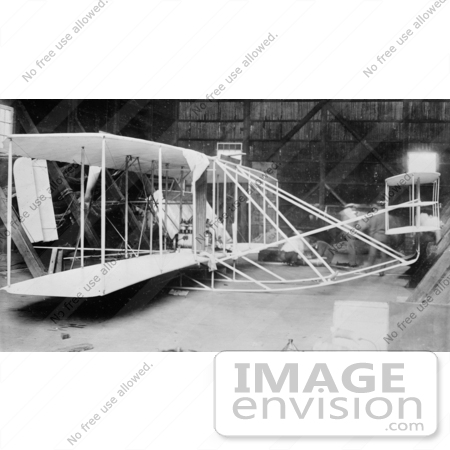 #20187 Stock Photography: the Wright Brothers’ Airplane in 1908 by JVPD