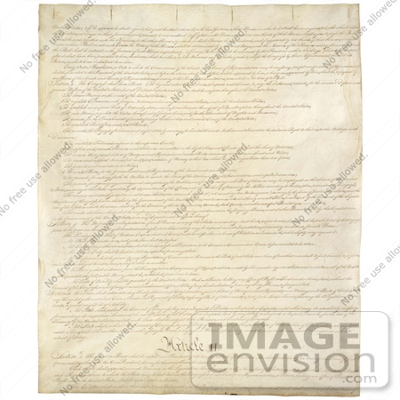 #20275 Historical Stock Photo of the Second Page of the United States Constitution by JVPD