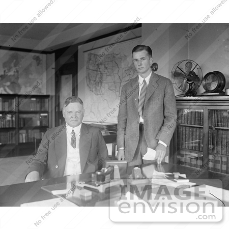 #20282 Historical Stock Photo: The 31st American President, Herbert Clark Hoover And His Son, Allen Hoover by JVPD