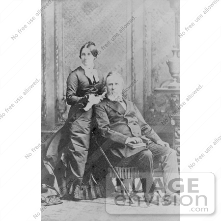 #20311 Historical Photograph of the 19th President Rutherford B Hayes and Lucy Webb Hayes by JVPD