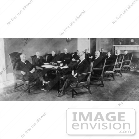 #20357 History Stock Photo of President Warren G Harding and His Cabinet Officers in 1921 by JVPD