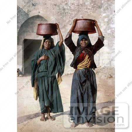 #20433 Historical Stock Photography of Two Female Milk Sellers in Siloam by JVPD