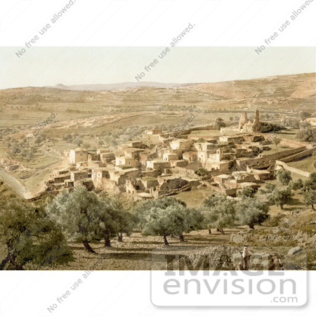 #20457 Historical Stock Photography of the City of Bethany, Holy Land, Jerusalem by JVPD