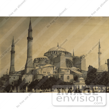 #20499 Historical Stock Photography of Ayasofya Camii, Ayasofya Mosque, Hagia Sophia, Istanbul by JVPD