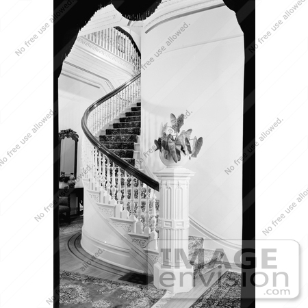 #20875 Stock Photography of the Interior Staircase of the Victorian Albert Gallatin House or Governor’s Mansion, Sacramento, California by JVPD