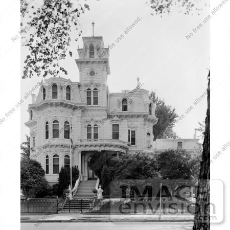 #20882 Stock Photography of the Exterior of the Victorian Albert Gallatin House or Governor’s Mansion, Sacramento, California by JVPD