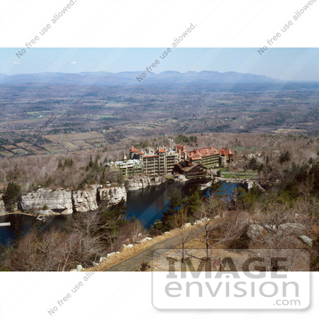 #20900 Stock Photography of the Mohonk Mountain House on Lake Mohonk, New Paltz, New York by JVPD