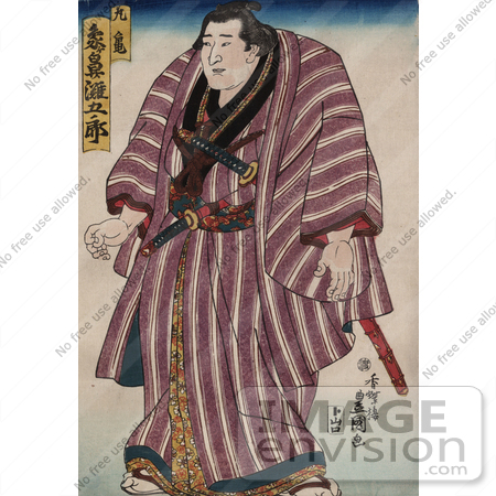 #21016 Stock Photography of a Japanese Sumo Wrestler, Zogahana Nadagoro, Rikishi by JVPD