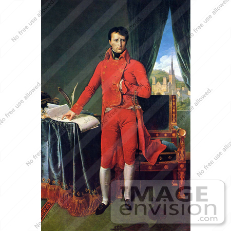 #21323 Stock Photography of a Portrait of Napoleon I of France by Jean Auguste Dominique Ingres by JVPD