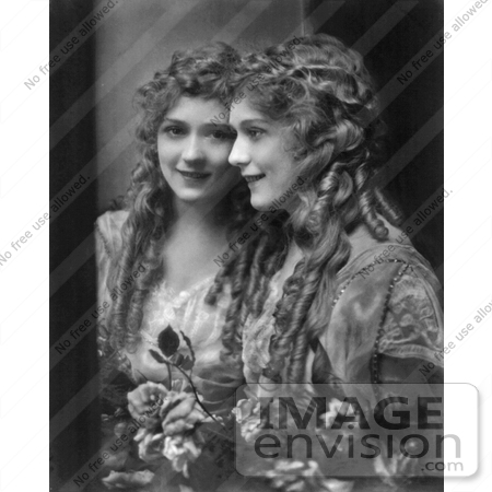 #21326 Stock Photography of Gladys Louise Smith, Known as Mary Pickford, Leaning Against a Mirror Looking at Her Reflection by JVPD