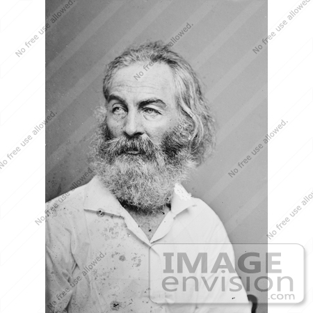 #21363 Historical Stock Photography of Walt Whitman Looking to the Side by JVPD