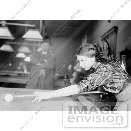 #21655 Stock Photography of Martha Clearwater Shooting Pool by JVPD