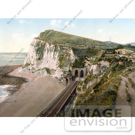 #21853 Historical Stock Photography of Shakespeare’s Cliff Train Tunnel in Dover, England by JVPD