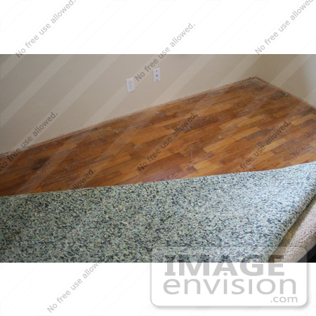 #21929 Stock Photography of Carpet Padding Being Removed to Reveal a Wood Floor by Jamie Voetsch