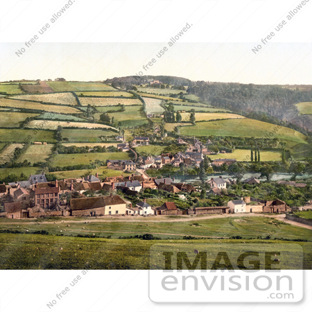 #22060 Stock Photography of the Agricultural Village of Taddiport and the Rolle Canal in Torrington, Devon, England, United Kingdom by JVPD