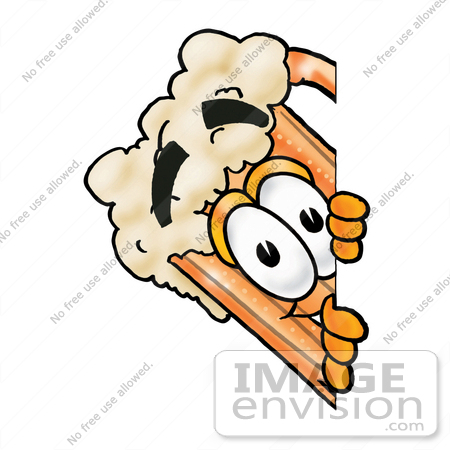 #23014 Clip art Graphic of a Frothy Mug of Beer or Soda Cartoon Character Peeking Around a Corner by toons4biz