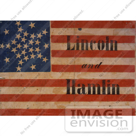 #2323 Lincoln and Hamlin Campaign Banner by JVPD