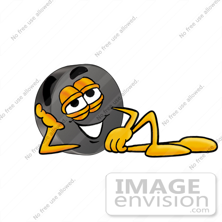 #24118 Clip Art Graphic of an Ice Hockey Puck Cartoon Character Resting His Head on His Hand by toons4biz