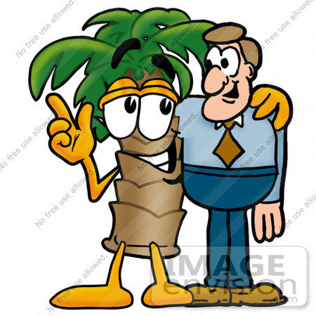Clip Art Graphic of a Tropical Palm Tree Cartoon Character Talking to a  Business Man | #25050 by toons4biz | Royalty-Free Stock Cliparts
