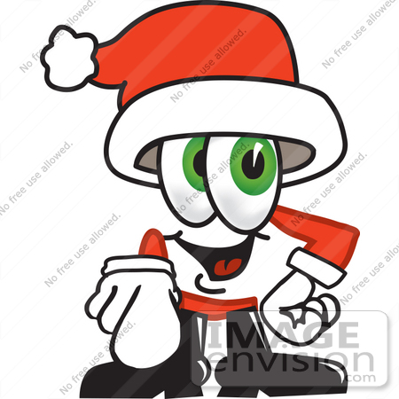 #25261 Clip Art Graphic of a Santa Claus Cartoon Character Pointing at the Viewer by toons4biz