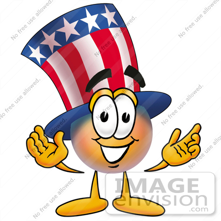 #25609 Clip Art Graphic of a Patriotic Uncle Sam Character With Welcoming Open Arms by toons4biz