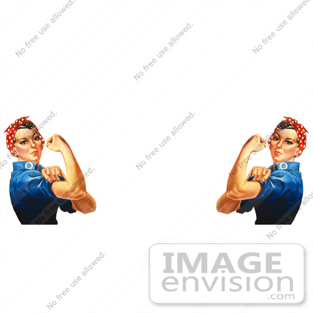 #2725 Picture of Two Rosie the Riveters Flexing Their Muscles by JVPD