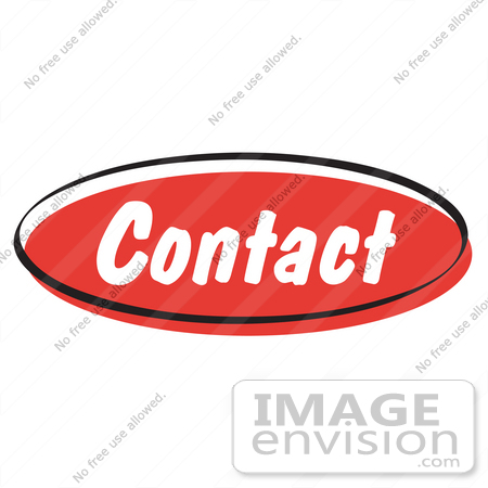 #29072 Royalty-free Cartoon Clip Art of a Red Contact Internet Website Button by Andy Nortnik