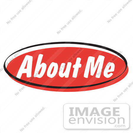 #29076 Royalty-free Cartoon Clip Art of a Red About Me Internet Website Button by Andy Nortnik