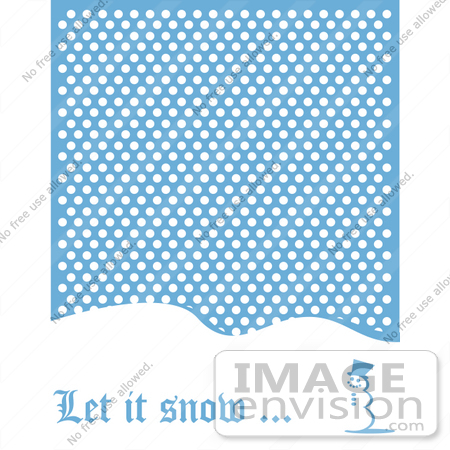 #29218 Royalty-free Cartoon Clip Art of a "Let it Snow" Christmas Greeting of a Snowman Standing on a Snow Covered Hill Under Snow by Andy Nortnik