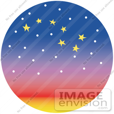 #29318 Royalty-free Cartoon Clip Art of Stars Forming The Shape Of The Big Dipper In The Night Sky by Andy Nortnik