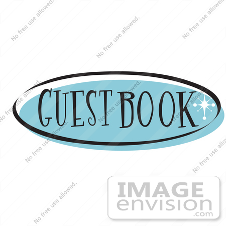 #29518 Royalty-free Cartoon Clip Art of a Blue Guestbook Website Button That Could Link To a Visitors List Page On A Site by Andy Nortnik