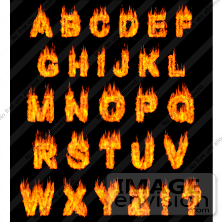 Burning Alphabet | #31694 by Oleksiy Maksymenko | Royalty-Free Stock ...