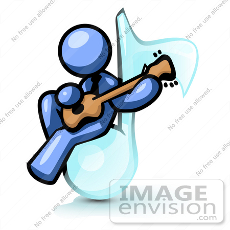 blue electric guitar clip art
