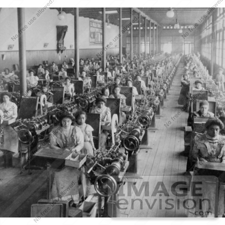 #3512 Women Working in Cigarette Factory by JVPD