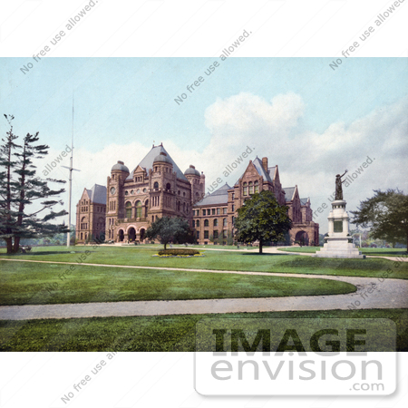 #40836 Stock Photo of The Lawns And Paths At The Parliament Buildings In Toronto, Ontario, Canada by JVPD
