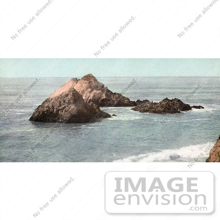 #40909 Stock Photo of a View Of Seal Rocks As Seen From Cliff House, San Francisco, California by JVPD