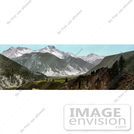 #40973 Stock Photo Of A View Of Snow On Sultan Mountain Of The San Juan Mountains In Colorado by JVPD