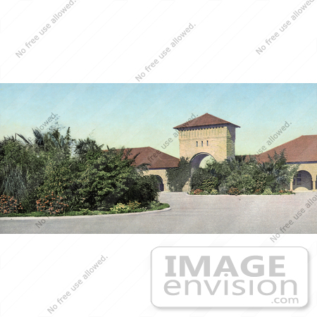 #41024 Stock Photo Of The Western Entrance To The Inner Courtyard At Leland Standford Junior University, California by JVPD