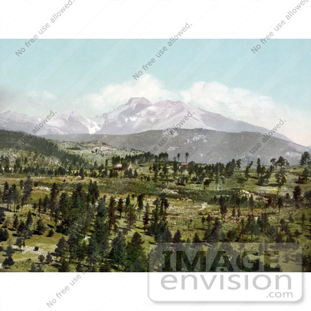 #41047 Stock Photo Of A View Of Long’s Peak In The Rocky Mountains As Seen From Mont Alto, Colorado by JVPD