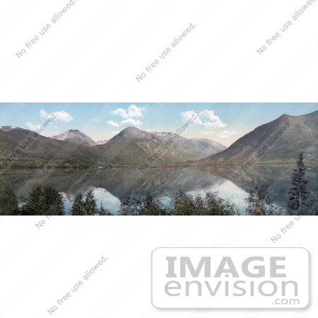 #41077 Stock Photo Of A Panoramic View Of Mountains Reflecting In Upper Twin Lake In Colorado by JVPD