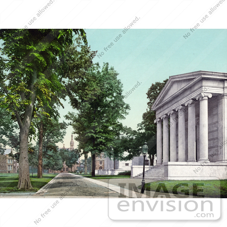 #41108 Stock Photo Of A Road In Front Of The Whig And Clio Halls At Princeton University, New Jersey by JVPD